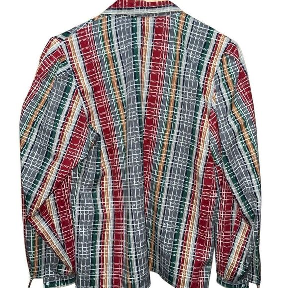 Vintage Levi Strauss Satin Plaid Blouse - Picture 4 of 5